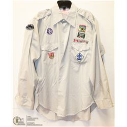 VINTAGE SCOUTS CANADA UNIFORM SHIRT WITH BADGES