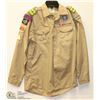 VINTAGE SCOUTS CANADA UNIFORM SHIRT WITH BADGES