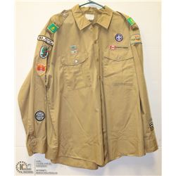 VINTAGE SCOUTS CANADA UNIFORM SHIRT WITH BADGES