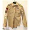 VINTAGE SCOUTS CANADA UNIFORM SHIRT WITH BADGES