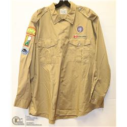 VINTAGE SCOUTS CANADA UNIFORM SHIRT WITH BADGES