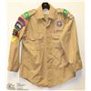 VINTAGE SCOUTS CANADA UNIFORM SHIRT WITH BADGES