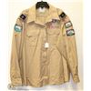 VINTAGE SCOUTS CANADA UNIFORM SHIRT WITH BADGES
