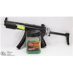 9MM BB GUN WITH HALF JAR OF 6MM BB'S