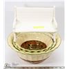 Image 1 : LARGE 3 PIECE GARDEN BOWL SET & MINI BENCH