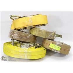 BOX WITH 5 RATCHET TIE DOWN STRAPS