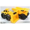 Image 1 : LARGE FLAT W/ PLASTIC CAT DUMP TRUCK & CAT
