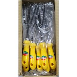(L) BOX OF 12 RAKE GARDEN TOOLS