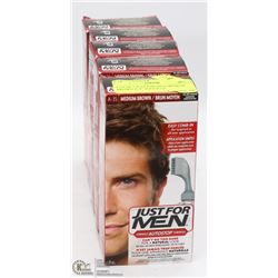 LOT OF 5 JUST FOR MEN MEDIUM BROWN A-35 TOUCH UP
