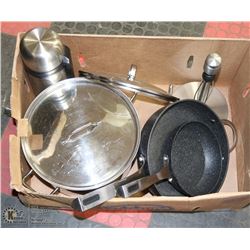 LARGE BOX W/SILVERSTONE SAUCE PAN (11")
