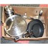 Image 1 : LARGE BOX W/SILVERSTONE SAUCE PAN (11")