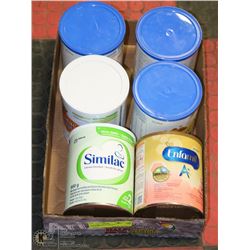 LOT OF 5 SIMILAC INFANT FORMULA AND 1 ENFAMIL