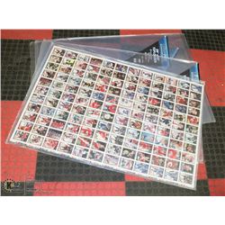 UNCUT SHEET OF OPEE CHEE 1991 NHL CARDS WITH 4