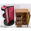 Image 1 : VINTAGE JEWELLERY BOX WITH CONTENTS AND SPINNING