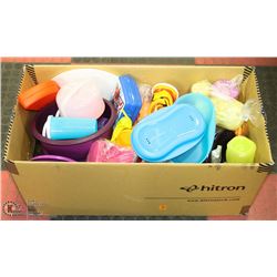LARGE BOX OF ALL NEW GENUINE TUPPERWARE