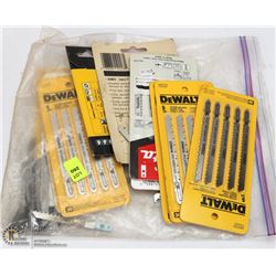 BAG OF MOSTLY DEWALT JIGSAW BLADES