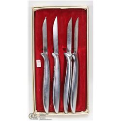 BOX WITH 4 VINTAGE GERBER CHEESE KNIVES