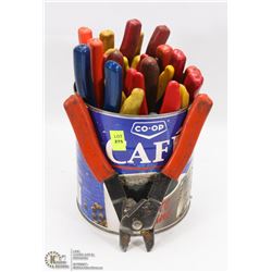 COFFEE CAN WITH WIRE CRIMPERS