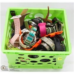 SMALL BIN OF PAWN SHOP WATCHES