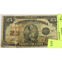 1923 CANADIAN SHINPLASTER