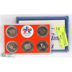 FIRST SET 5 COIN EDMONTON COMMONWEALTH GAMES