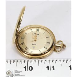 RIVORA QUARTZ POCKET WATCH WITH DATE - HUNTER CASE