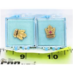 1930'S -10K GOLD SEARS CUFFLINKS/TIE CLIPS PAIR