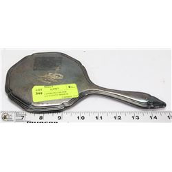 VINTAGE SILVER PLATED HANDHELD VANITY MIRROR