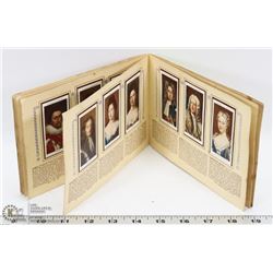 VINTAGE ALBUM CIGARETTE CARDS OF KINGS & QUEENS OF