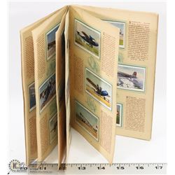 VINTAGE ALBUM CIGARETTE CARDS OF AIRLINERS