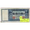Image 1 : GERMAN 100 MARK 1908 LARGE BANKNOTE.