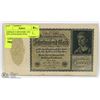 Image 1 : GERMAN 10,000 MARK 1922 INFLATION BANK NOTE.