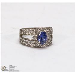925 SILVER AND TANZANITE WITH MULTI CRYSTAL