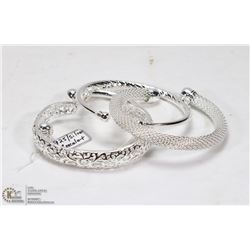 4) NEW 4PC SILVER PLATED BRACELETS