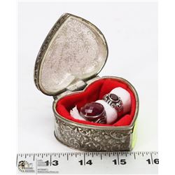 2 RED STONE RINGS  RUBY  RINGS 925 SILVER