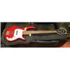 Image 1 : IBANEZ BASS GUITAR RED MILESTONE WITH SOFT CASE