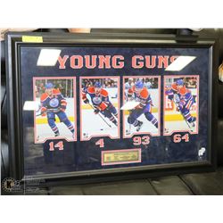 FRAMED YOUNG GUNS OILERS PICTURES