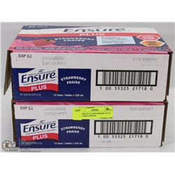 2 CASES OF 12 STRAWBERRY PLUS CALORIES ENSURE