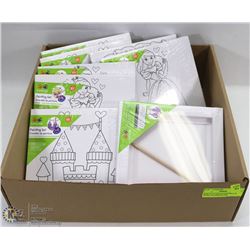 BOX OF 8 CANVAS PAINTSETS & EXTRA WATERCOLOUR