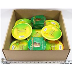 FLAT OF 9 COUNTRY GARDEN CITRONELLA CANDLES