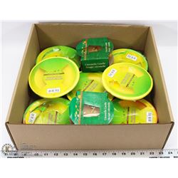 FLAT OF 9 COUNTRY GARDEN CITRONELLA CANDLES