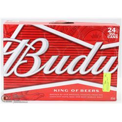 CASE OF 24 , 355ML CANS OF BUDWEISER BEER 5%