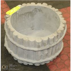 CONCRETE 11" WIDE  TWIG PLANTER