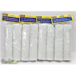 BUNDLE OF 8 GOLD TOOLS 9.5" PAINT ROLLER REFILLS
