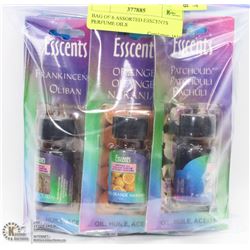 BAG OF 6 ASSORTED ESSCENTS PERFUME OILS