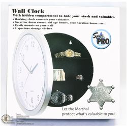 WALL CLOCK SAFE, COLORS BLACK OR SILVER