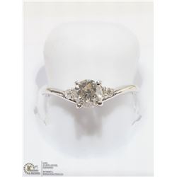 2) 14K WHITE GOLD DIAMOND RING