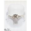 Image 1 : 2) 14K WHITE GOLD DIAMOND RING
