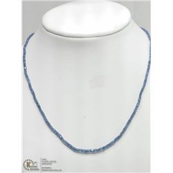 8) 14K YELLOW GOLD SAPPHIRE BEAD NECKLACE