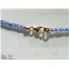 Image 3 : 8) 14K YELLOW GOLD SAPPHIRE BEAD NECKLACE